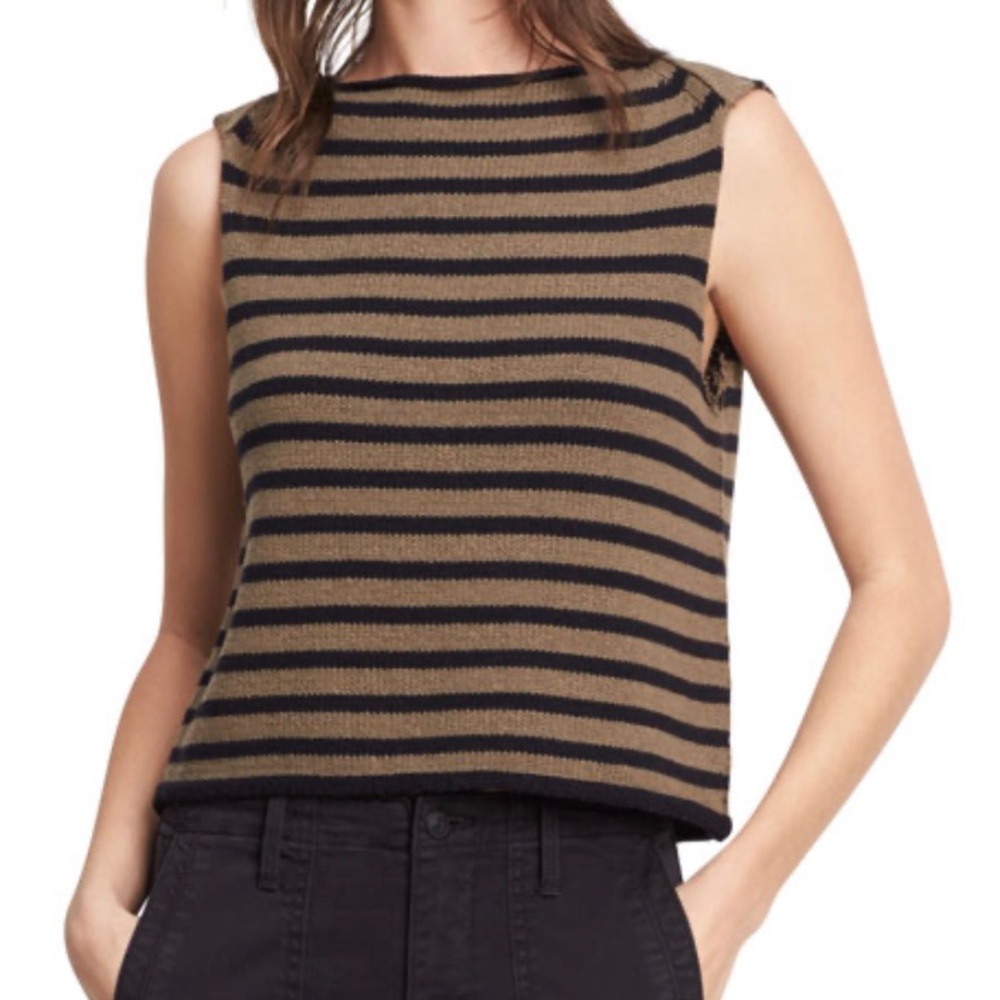 Vince Striped Tank Size L
